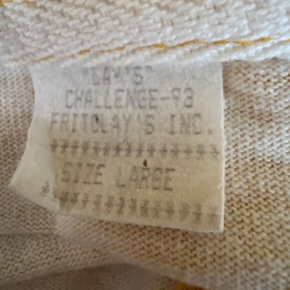 Vintage Lay's Potato Chips Polo Shirt Challenge 93 Mens Large Yellow Spell Out - Picture 6 of 11